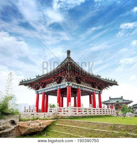 Tengwang PavilionNanchangtraditional ancient Chinese architecture made of wood.