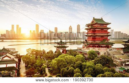 Tengwang PavilionNanchangtraditional ancient Chinese architecture made of wood.