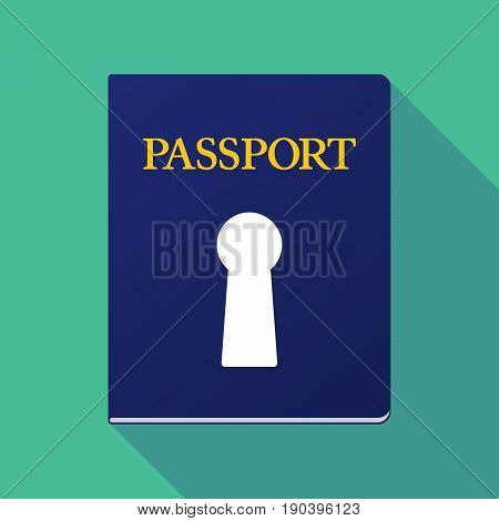 Long Shadow Passport With A Key Hole