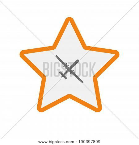 Isolated Star With A War Drone