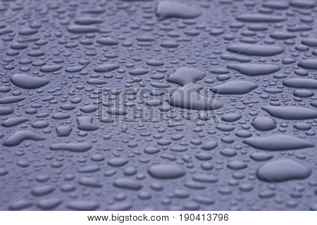 Drops of water on the roof color, abstract nature background