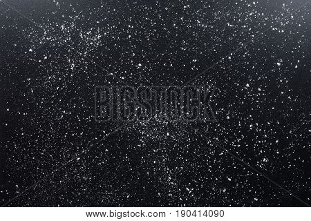 Powdered Chalk Scattered On A Blackboard