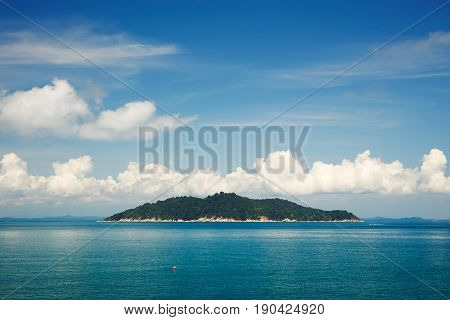 Island seen from Rawa island . Malaysia .