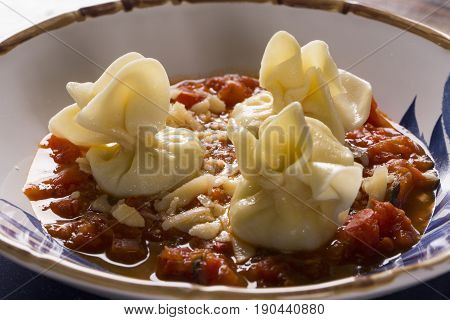 Fagottini Pasta With Tomato Sauce