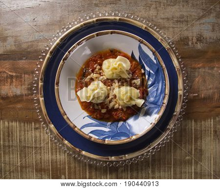 Fagottini Pasta With Tomato Sauce