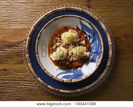 Fagottini Pasta With Tomato Sauce