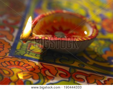 traditional indian oil lamp