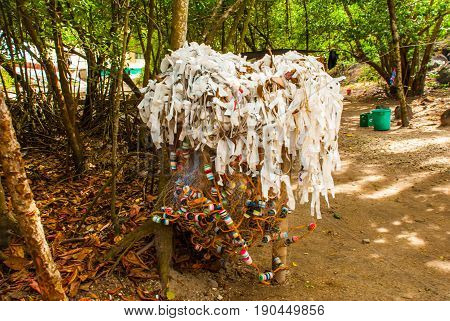 Fishing Nets Are Hanging On The Fence