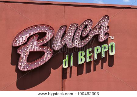 Indianapolis - Circa June 2017: Buca di Beppo Italian Restaurant. Buca di Beppo has locations in the US UK and UAE 