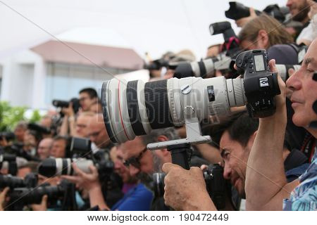 Photographers attend the 'In The Fade (Aus Dem Nichts)' photocall during the 70th annual Cannes Film Festival at Palais des Festivals on May 26, 2017 in Cannes, France.