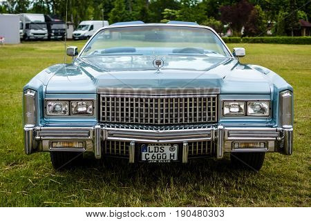 PAAREN IM GLIEN GERMANY - JUNE 03 2017: Full-size personal luxury car Cadillac Eldorado (Seventh generation). Exhibition 