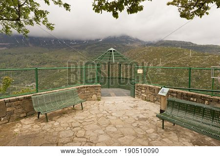 Viewpoint To The Swamp From The Horse's Hoof In The Pyrenees