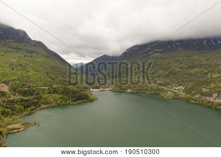 Viewpoint To The Swamp From The Horse's Hoof In The Pyrenees