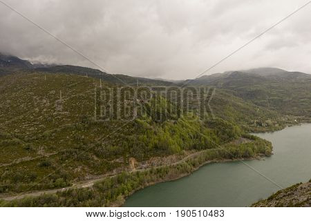 Viewpoint To The Swamp From The Horse's Hoof In The Pyrenees