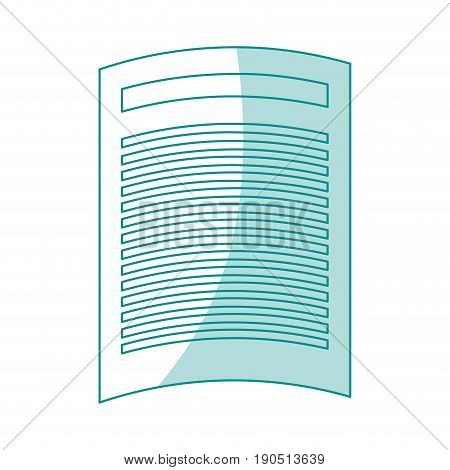 Flat line monocromatic document over white background vector illustration