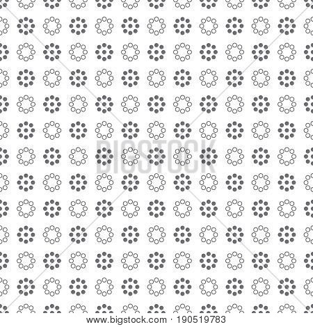 Seamless pattern. Abstract wrapping digital paper. Modern minimal geometrical texture with regular repeatition of dotted circles. Contemporary design