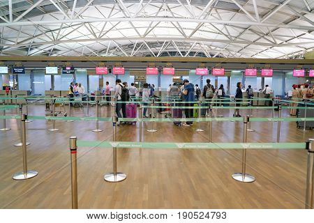 SEOUL, SOUTH KOREA - CIRCA MAY, 2017: check-in area at Incheon International Airport.