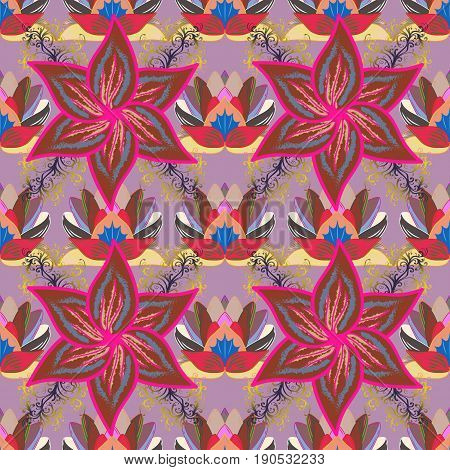 Seamless floral pattern. Vector abstract floral background. Seamless pattern with many small flowers.