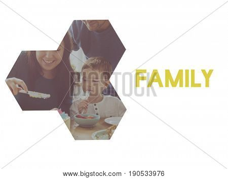 Family happy time party birthday together