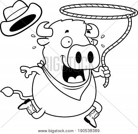 Cartoon Buffalo Rodeo
