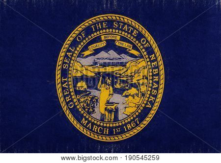 Flag Of Nebraska Grunge