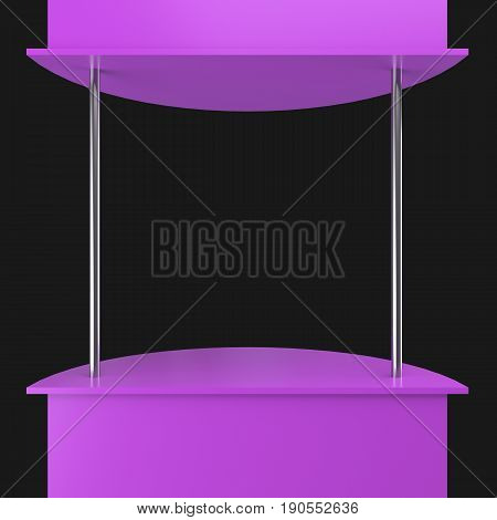 Sales Point Stand 3D Illustration