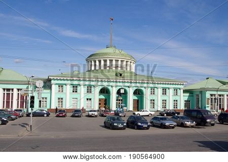 Murmansk, Russia - June 04, 2010: View of the railway station in Murmansk