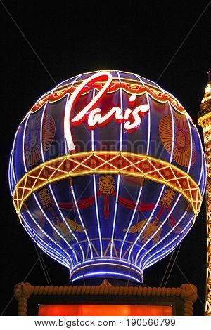 Paris Las Vegas hotel and casino on October 08, 2016 in Las Vegas. As its name suggests, its theme is the city of Paris in France; it includes a 5/8ths scale, (164.6 m) replica of the Eiffel Tower.