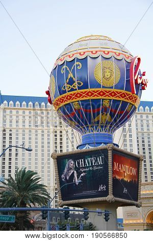 Paris Las Vegas hotel and casino on October 08, 2016 in Las Vegas. As its name suggests, its theme is the city of Paris in France; it includes a 5/8ths scale, (164.6 m) replica of the Eiffel Tower.