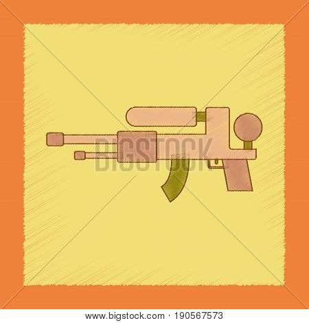 flat shading style icon Kids toy water gun