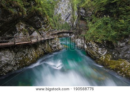 Beautiful canyon at Slovenia, Vintgar Gorge