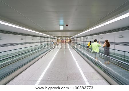 INCHEON, SOUTH KOREA - CIRCA MAY, 2017: inside Incheon International Airport.