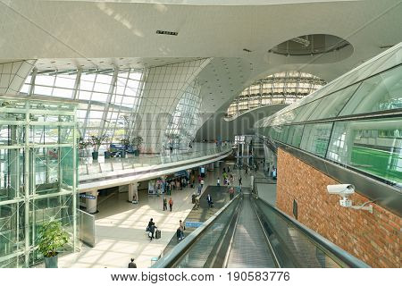 INCHEON, SOUTH KOREA - CIRCA MAY, 2017: inside Incheon International Airport.