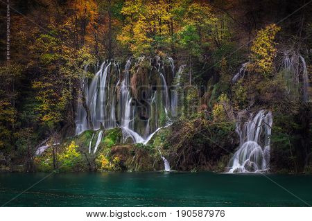 Long Exposure photography of a waterfalls in Plitvice Lakes