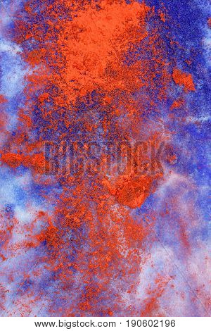 Beautiful Color Snow. Detail structure in snow