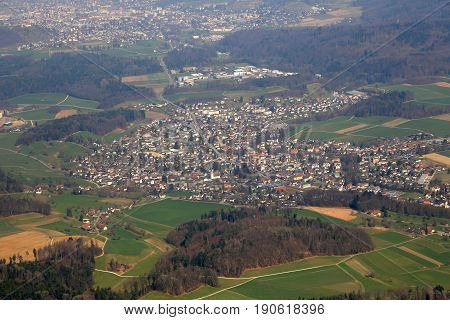 Seon Canton Aargau Switzerland Aerial View Photography