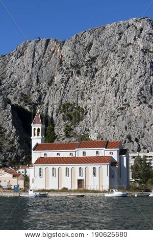 New church of St Peter Apostle on Priko in Omis in Croatia