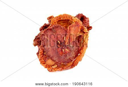 Sun Dried Tomatoes Isolated On White Background