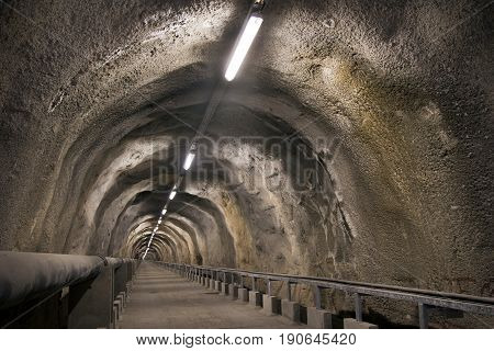 Technical sewerage system tunnel on Ciovo peninsula in Croatia
