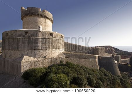 Minceta fortress on the northwest side of city walls Dubrovnik Croatia