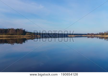 Early morning on the river Lielupe in Jurmala May 2017.