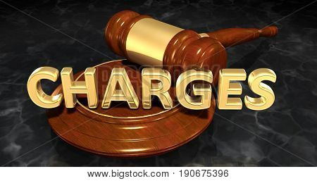 Charges Law Concept 3D Illustration