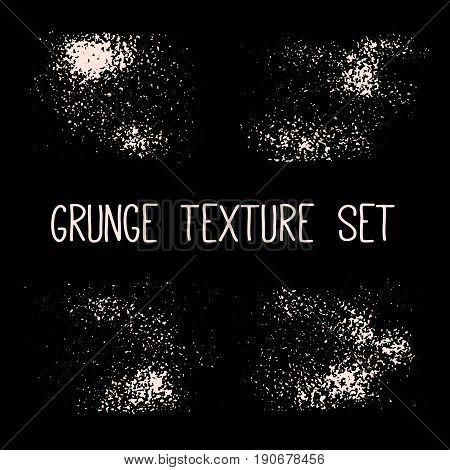 Set of black paint, ink brush strokes. Dirty artistic design elements, boxes, frames, backgrounds, textures. Vector