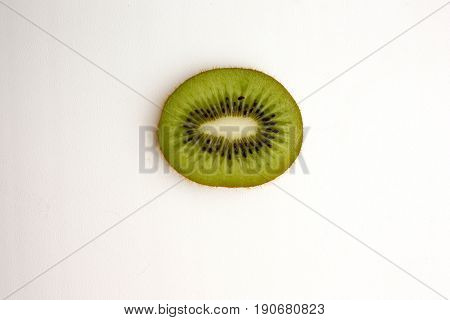 Kiwi Green With Black Small Bones. Juicy In Slicing