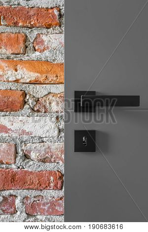 Entry Door And Brick Wall