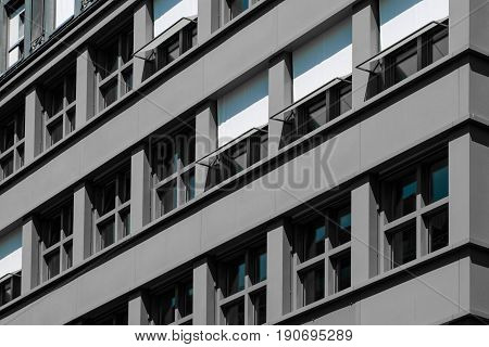 Grey Building Facade - Apartment House Exterior