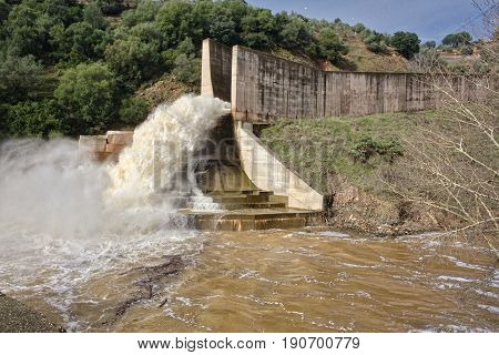 Spillway Of The Dam Of The Yeguas, Cordoba Province, Spain