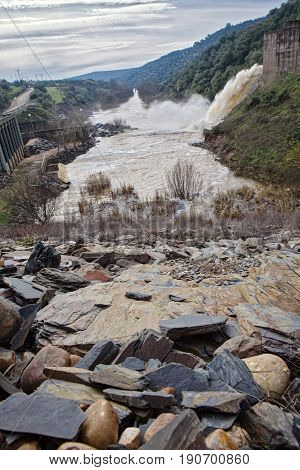 Spillway Of The Dam Of The Yeguas, Cordoba Province, Spain