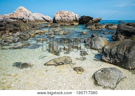 Beautiful scenery view of unknown island in Tasman sea of Arnhem land, Northern Territory state of Australia.