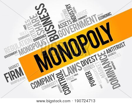 Monopoly Word Cloud Collage, Business Concept Background